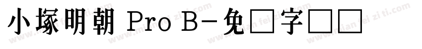 小塚明朝 Pro B字体转换